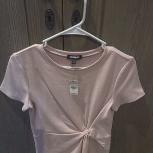 Express Blush Pink Short Sleeve Top